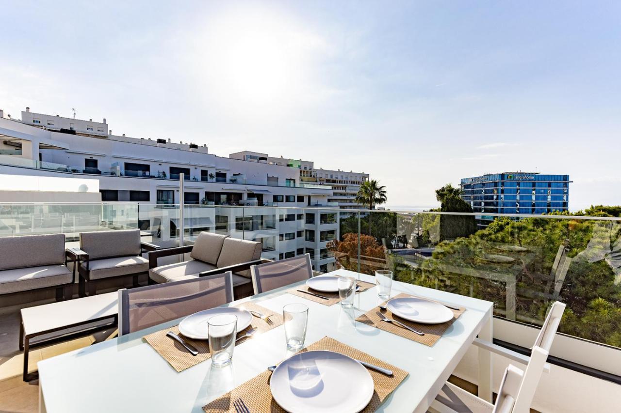 Brand New Apartment With Pool And Sea View In 马尔韦利亚 外观 照片